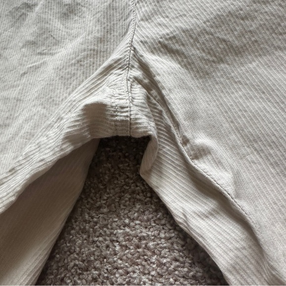 Y2K Charter Club Cream Pinstripe Ankle Cargo Pants Women’s Size 14 Preppy Spring - Picture 10 of 16